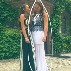 White Gown w/ black lace